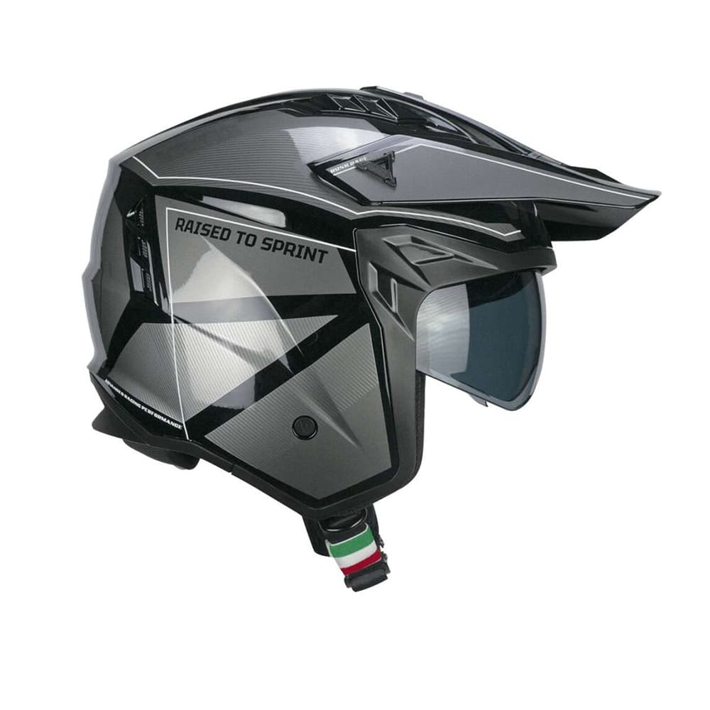 CGM 155S Rush Race Casco Jet Moto Negro Grafito