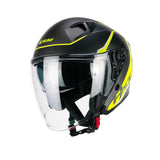 CGM 127G DEEP RACE Jet Casco Grafito Amarillo Fluo Mate