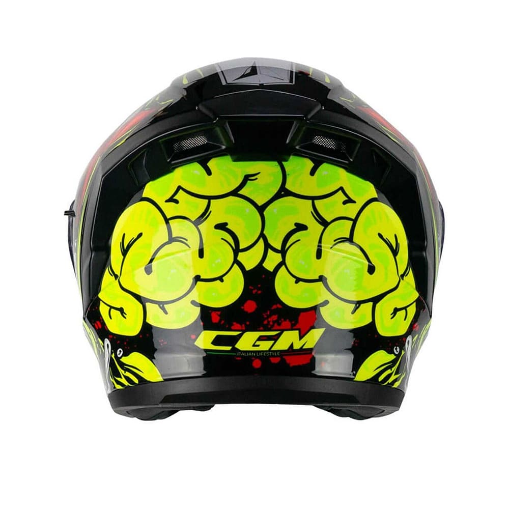CGM 127X DEEP FREAKER Jet Casco Negro Amarillo Fluor