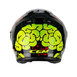 CGM 127X DEEP FREAKER Jet Casco Negro Amarillo Fluor