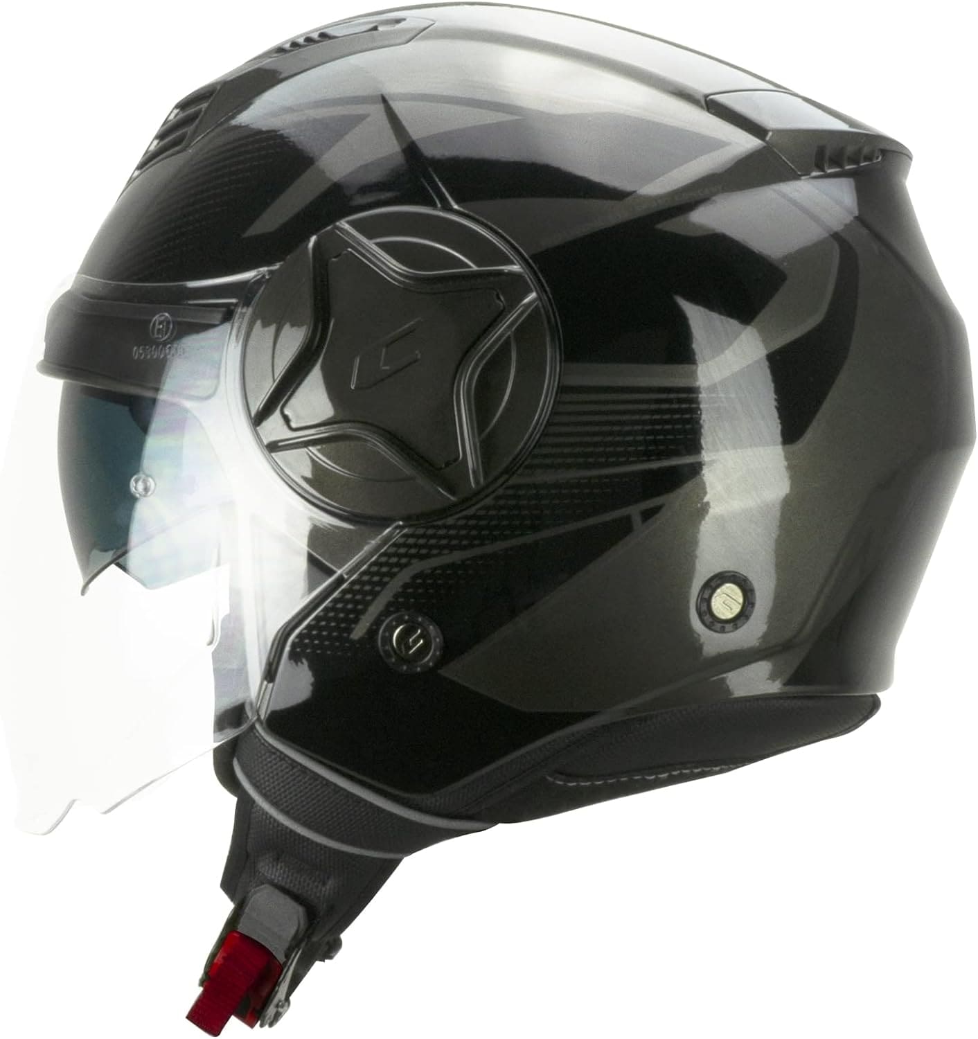CGM 169G ILLI SPORT Scooter Jet Casco Negro Grafito