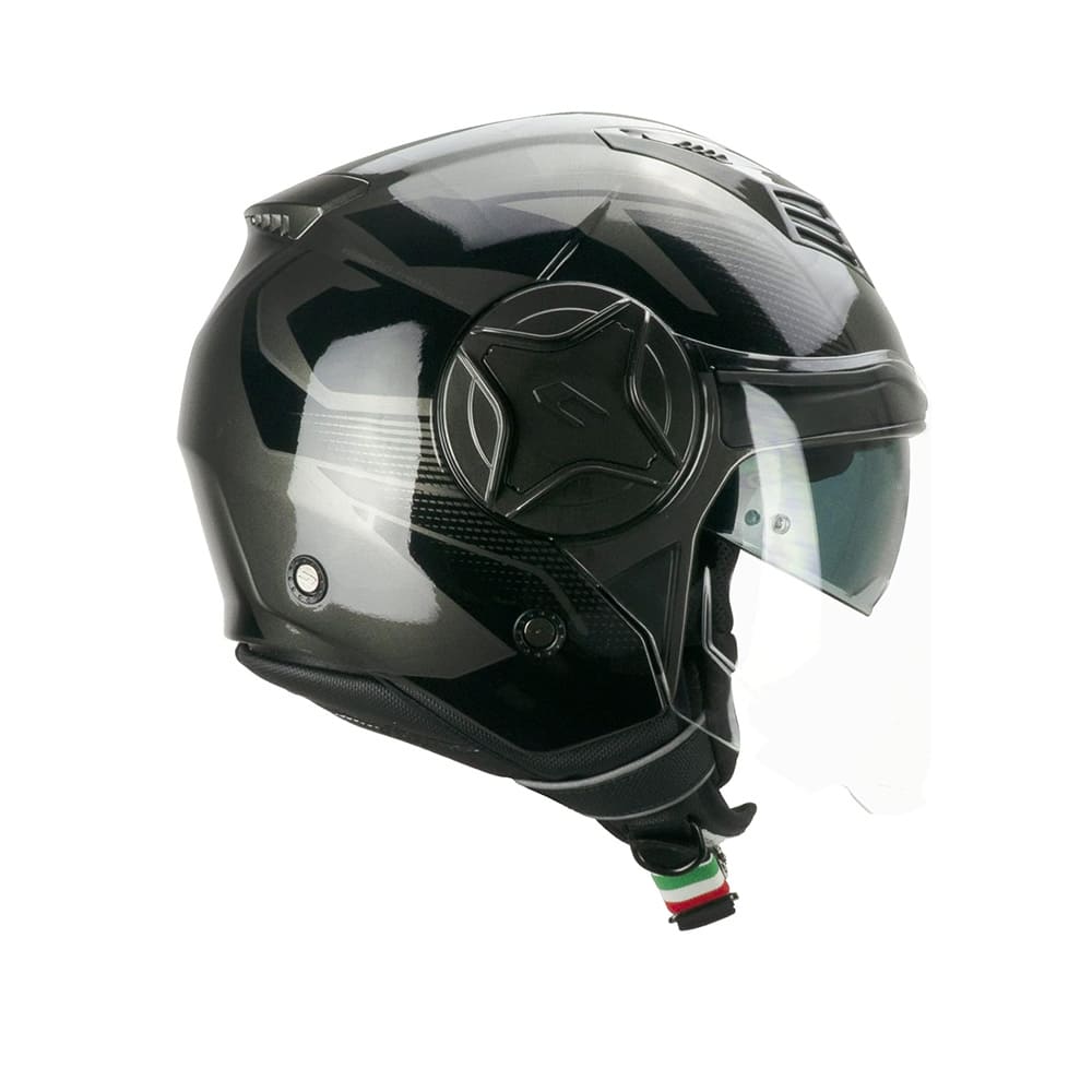 CGM 169G ILLI SPORT Scooter Jet Casco Negro Grafito
