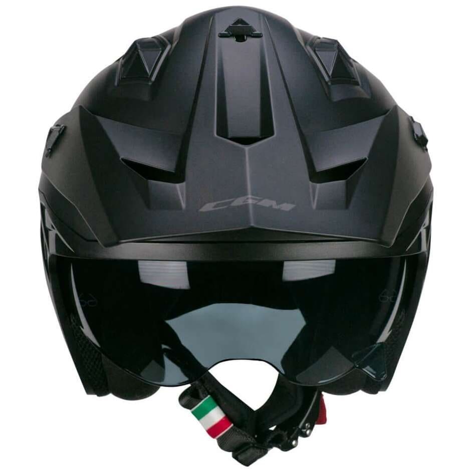 caras gear CGM 155A Rush Mono offener Motorradhelm, mattschwarz – SECURTEX MOTOR S.L (t/a MaximoMoto)