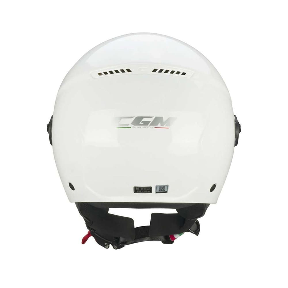 CGM 167A FLO MONO Abierto Jet Casco Blanco Larga