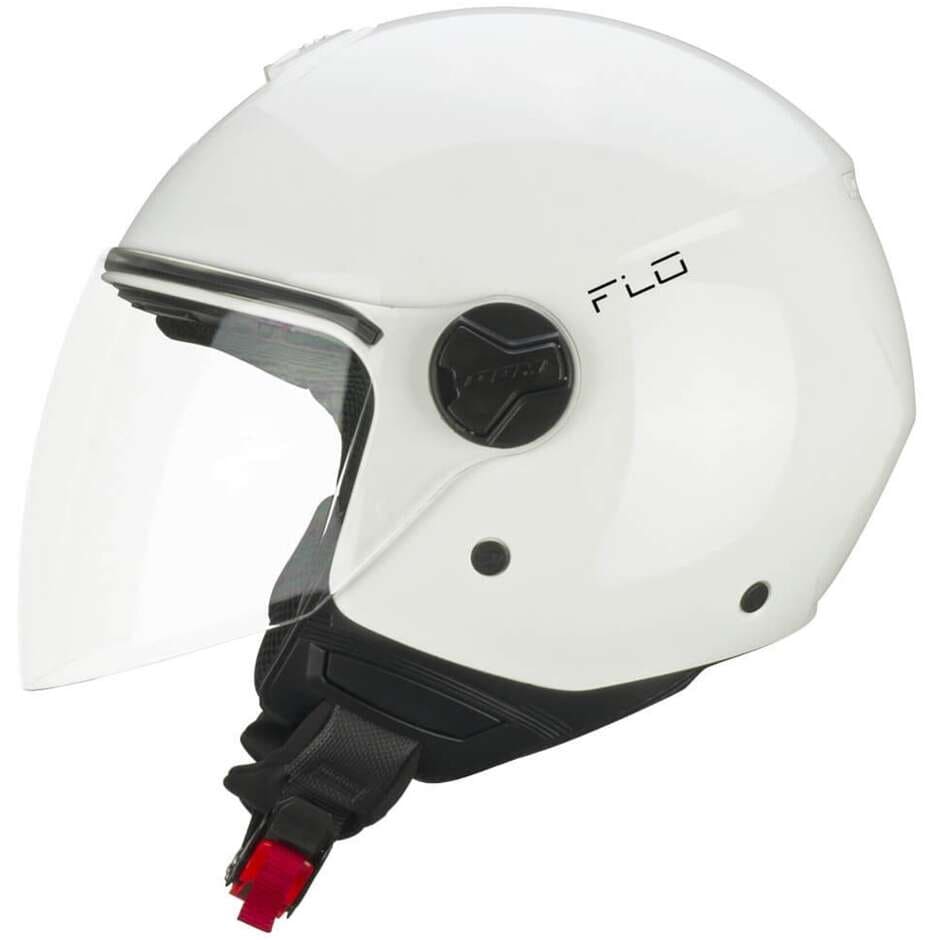 CGM 167A FLO MONO Abierto Jet Casco Blanco Larga
