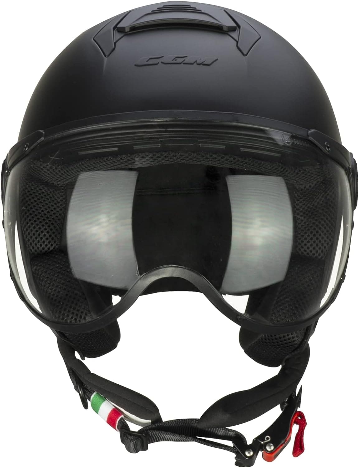 CGM 167A FLO MONO Moto Jet Casco Negro Mate