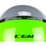 CGM 167R FLO STEP JET CASCO MOTO GRIGIO VERDE LUNGA - CASCO
