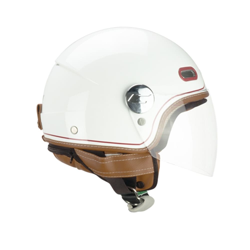 CGM 191V PIX VINTAGE Scooter Jet Casco Blanco Bordeaux
