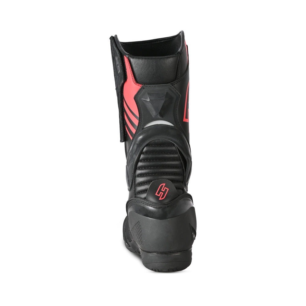 SHUA - Botas Piel Super Tech Negro/Rojo