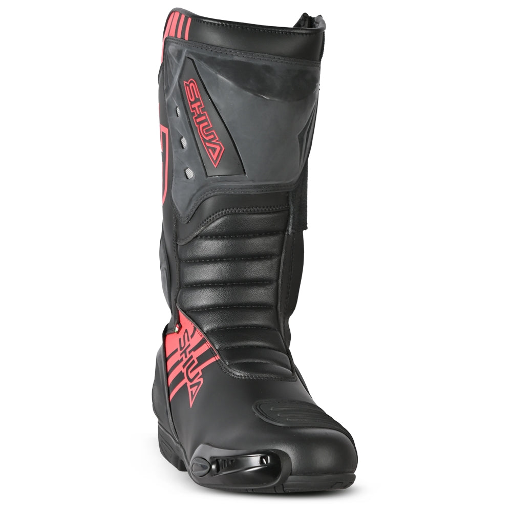 SHUA - Botas Piel Super Tech Negro/Rojo