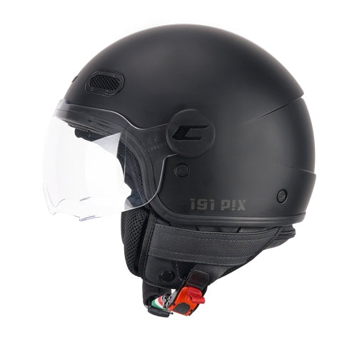 Casco de moto abierto CGM 191A Pix monocasco negro mate