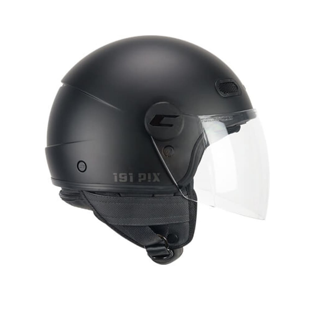 CGM 191A PIX MONO DEMI Jet Moto Casco Negro Mate Largo