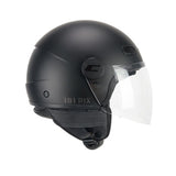 CGM 191A PIX MONO DEMI Jet Moto Casco Negro Mate Largo