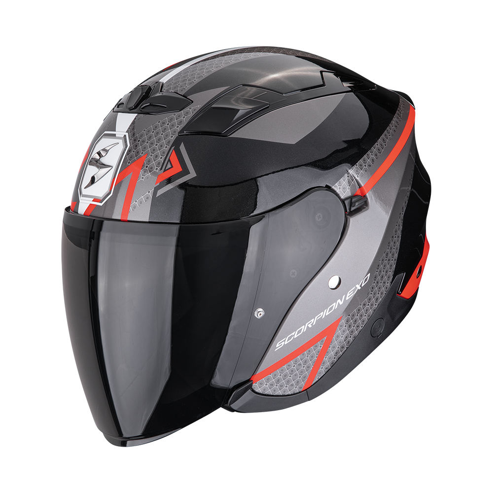 SCORPION EXO-230 LOOP CASCO DE MOTO Metal Negro-Rojo
