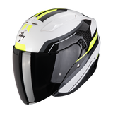SCORPION EXO-230 HIPE MOTORCYCLE HELMET White-Black-Neon Yellow