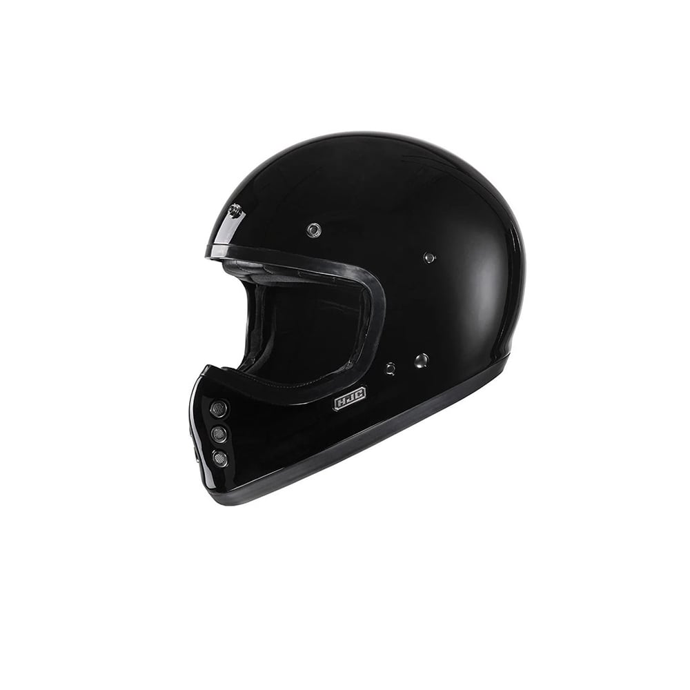 HJC V60 ESTILO CLÁSICO DE MOTOCICLETA CASCO INTEGRAL NEGRO