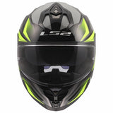 LS2 FF817 CHALLENGER II VIPER CASCO DE MOTO GRIS H-V AMARILLO