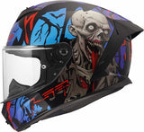 LS2 FF820 RAPID III ZOMBIE CASCO DE MOTO AZUL NEGRO ROJO