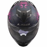 LS2 FF818 STORM III BURST CASCO DE MOTO NEGRO ROSA