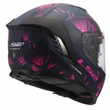 LS2 FF818 STORM III BURST CASCO DE MOTO NEGRO ROSA