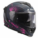 LS2 FF818 STORM III BURST CASCO DE MOTO NEGRO ROSA