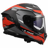 LS2 FF818 STORM III KOMAI CASCO DE MOTO NEGRO ROJO