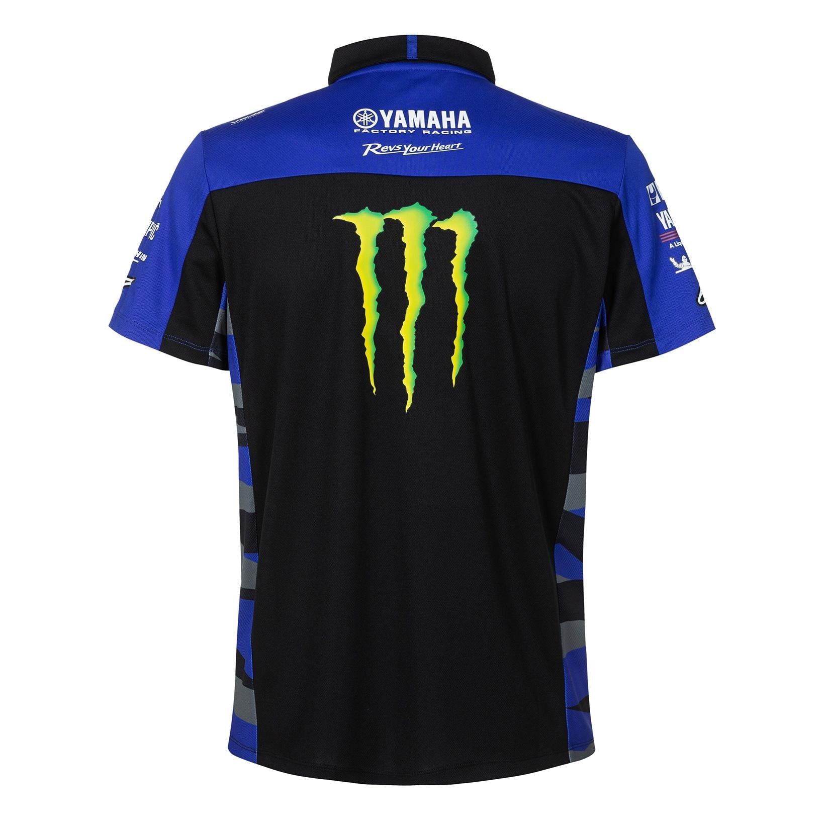 YAMAHA - MONSTER REPLICA MENS POLO PRETO/AZUL 