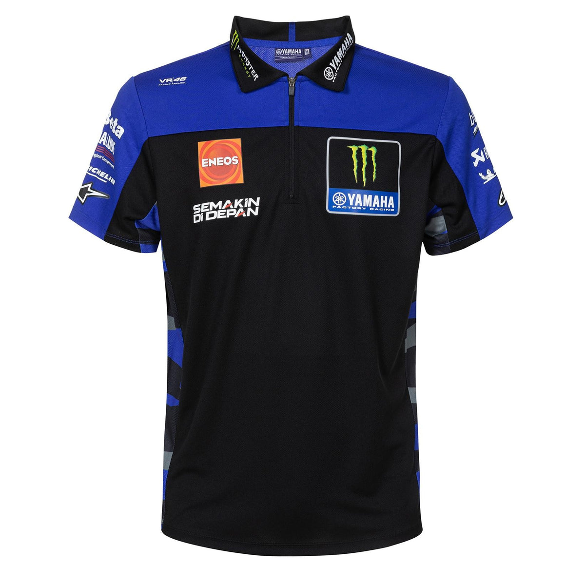 YAMAHA - MONSTER REPLICA MENS POLO PRETO/AZUL 