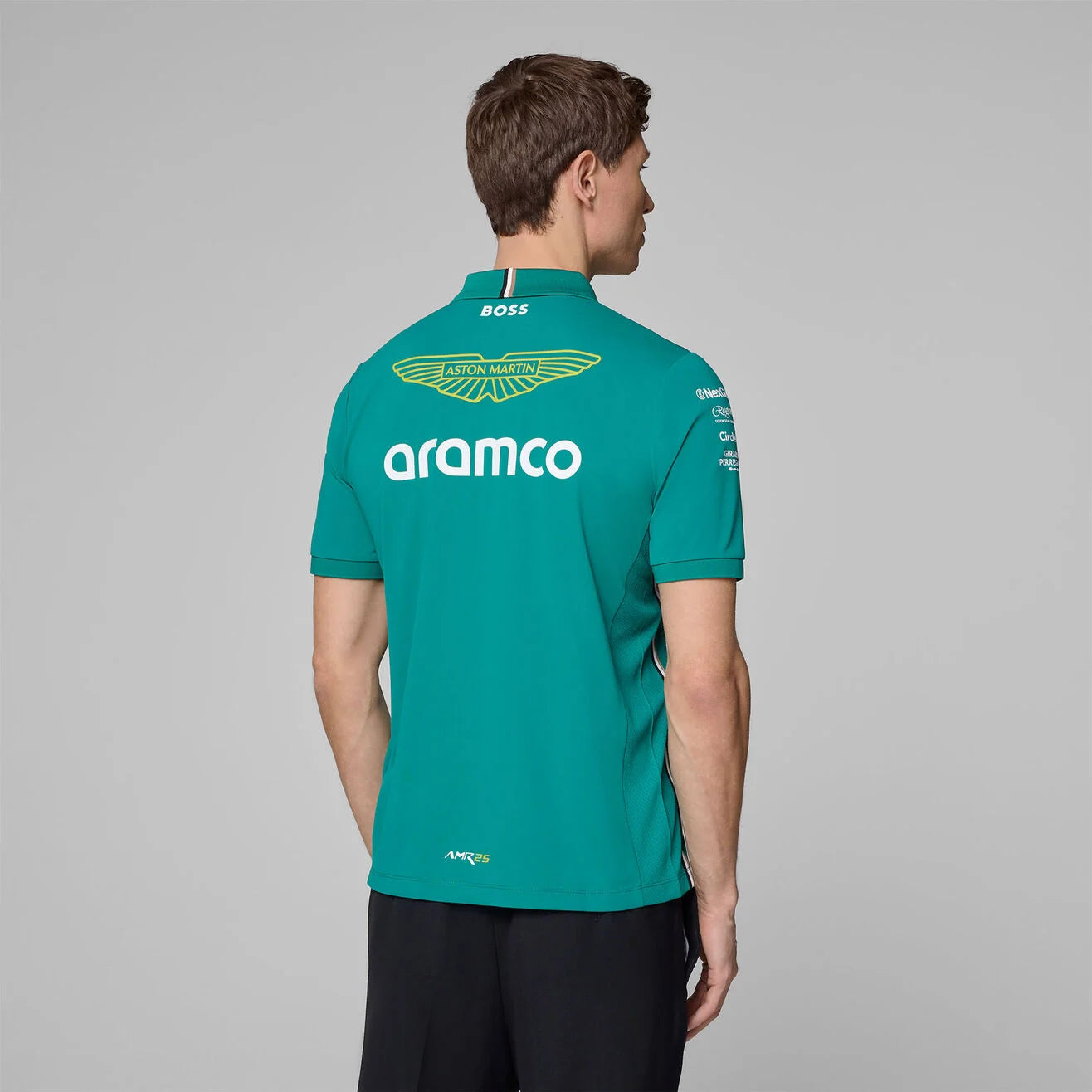 ASTON MARTIN F1 Hombres Team 2025 Equipo Polo Verde