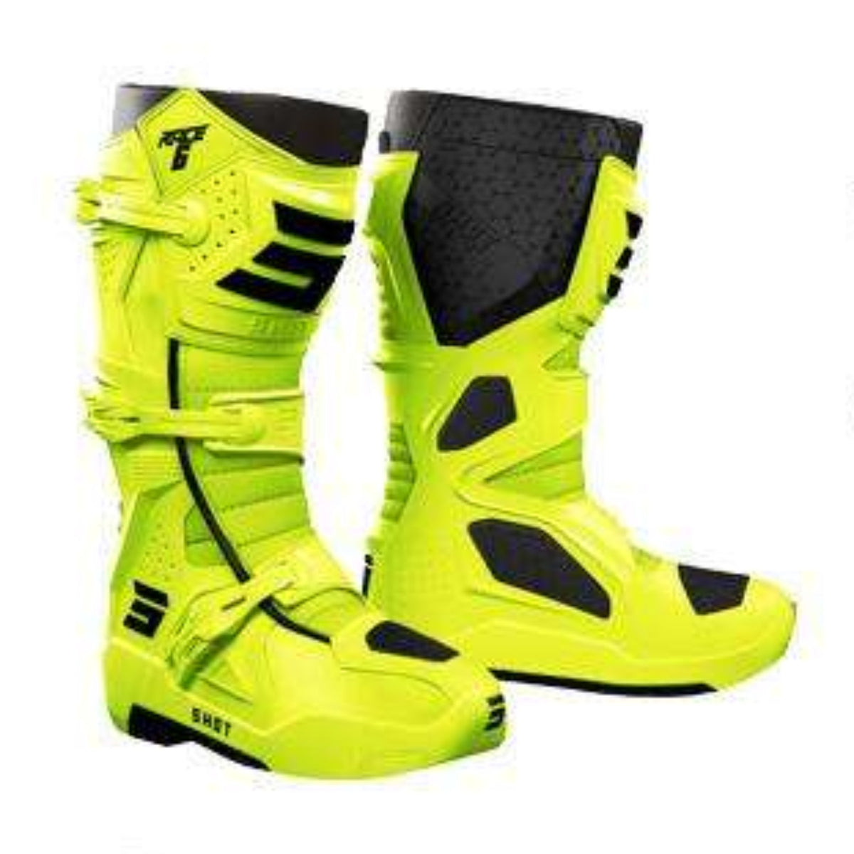 SHOT RACE 6 BOTAS DE MOTO NEON AMARILLO