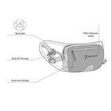 BELA - Bolsa de Cintura Cruiser Caddy Preta em Têxtil - Unica