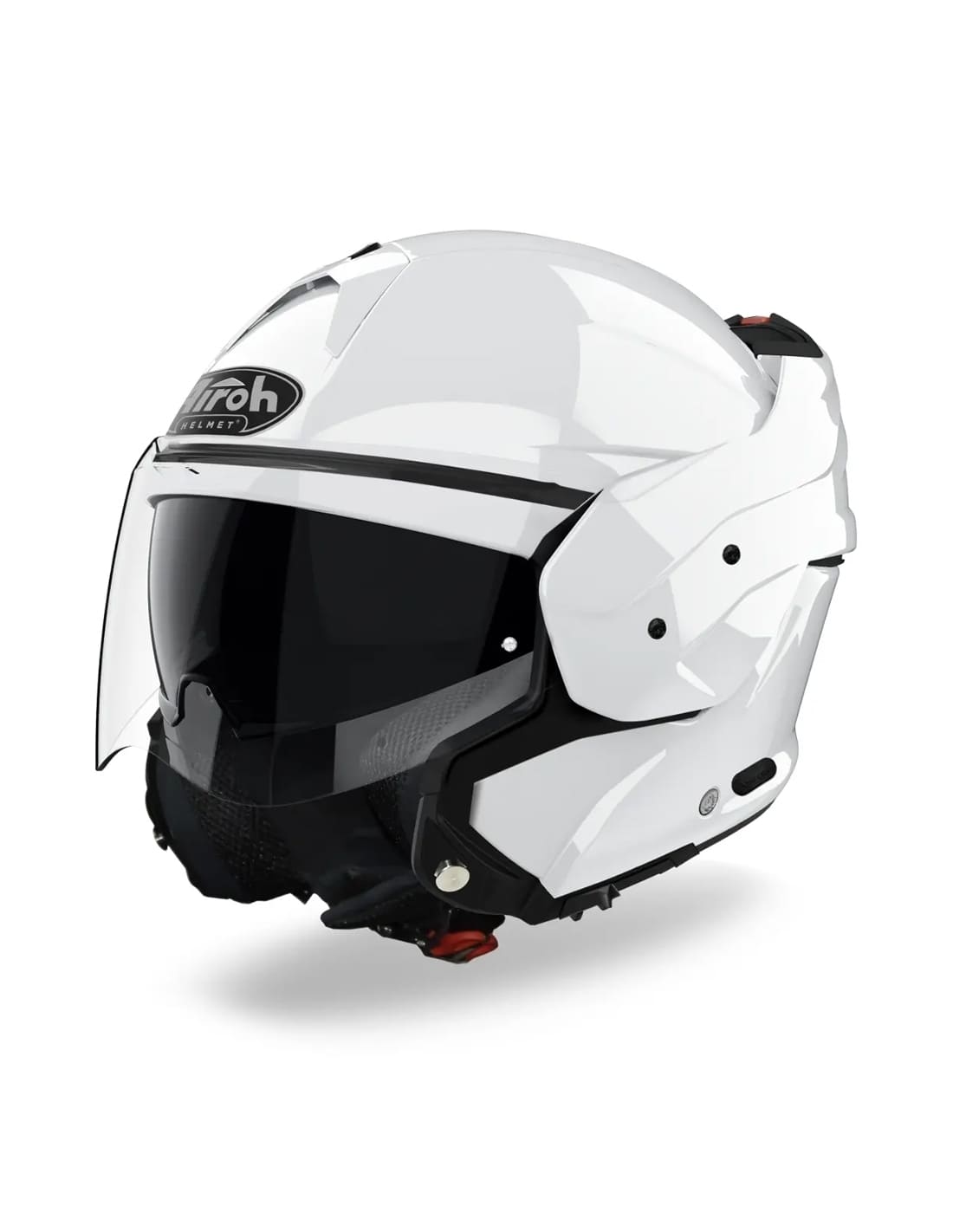 AIROH MATHISSE COLOR Moto Modular Abatable Casco Blanco Brillo