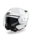 AIROH MATHISSE COLOR Moto Modular Abatable Casco Blanco Brillo