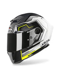 AIROH - CAPACETES GP550 S RUSH BRANCO/AMARELO BRILHANTE