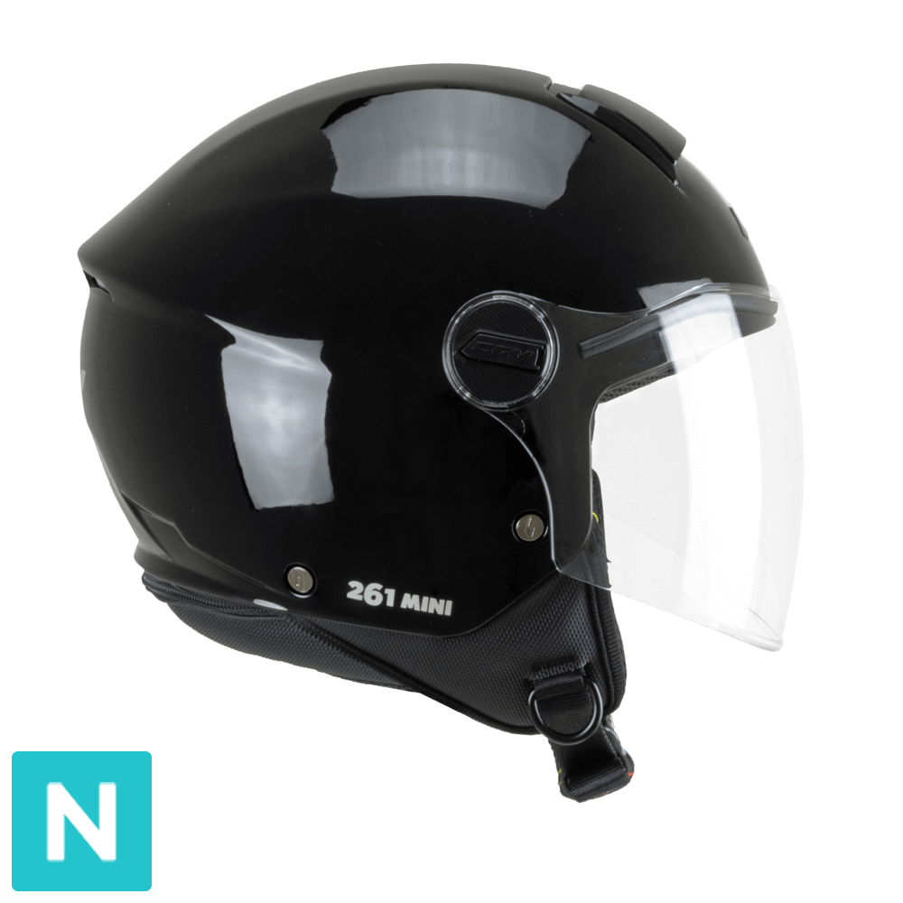 niño usando casco moto CGM 261A Mini Negro