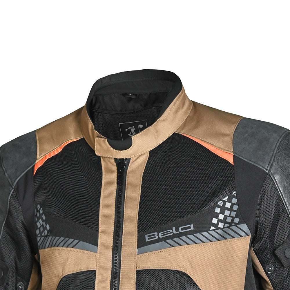 BELA - Chaqueta Textil Onsaker Arena/Negro/Naranja