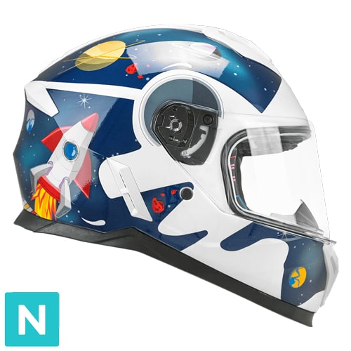 CGM - 265S MICRO SPACE CASCO INTEGRAL AZUL BLANCO