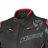 R-TECH Chaqueta Textil Knight Rider (Short) Negro/Antracita/Rojo