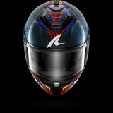 SHARK  SPARTAN GT PRO CARBON SPEED-VIB Carbon Azul Rojo Casco De Moto