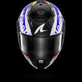 SHARK  SPARTAN RS CARBON STREETRUSH Carbon Azul Chromo Casco De Moto