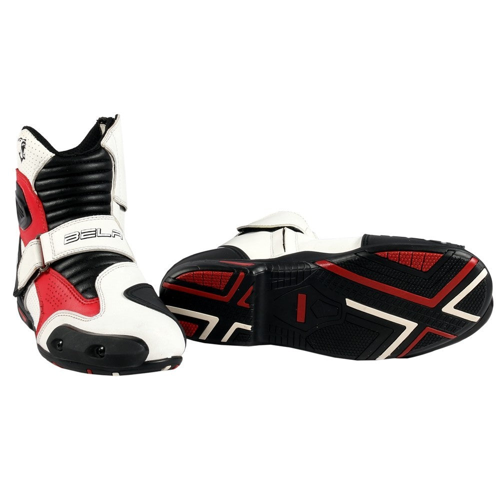 BELA - Botas Piel Faster Blanco/Rojo - SECURTEX MOTOR S.L (t/a MaximoMoto)