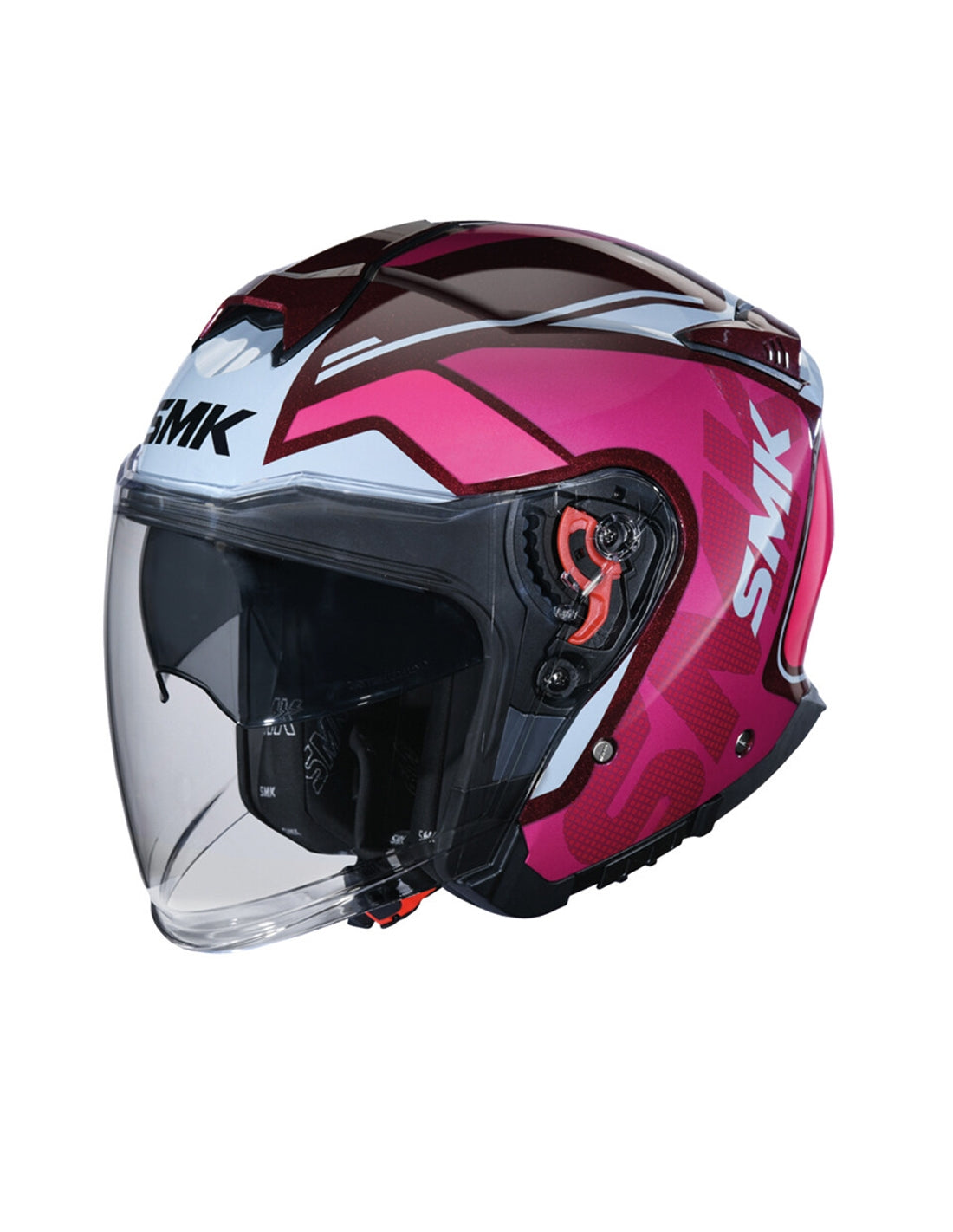 SMK Gtj Tourer Gloss Decorated GL515 casco abierto para moto scooter de carretera