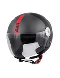 CASCO GIVI DJET 107/MINI-J.D/CONCEPTO GRIS-MT/GRIS/ROJO
