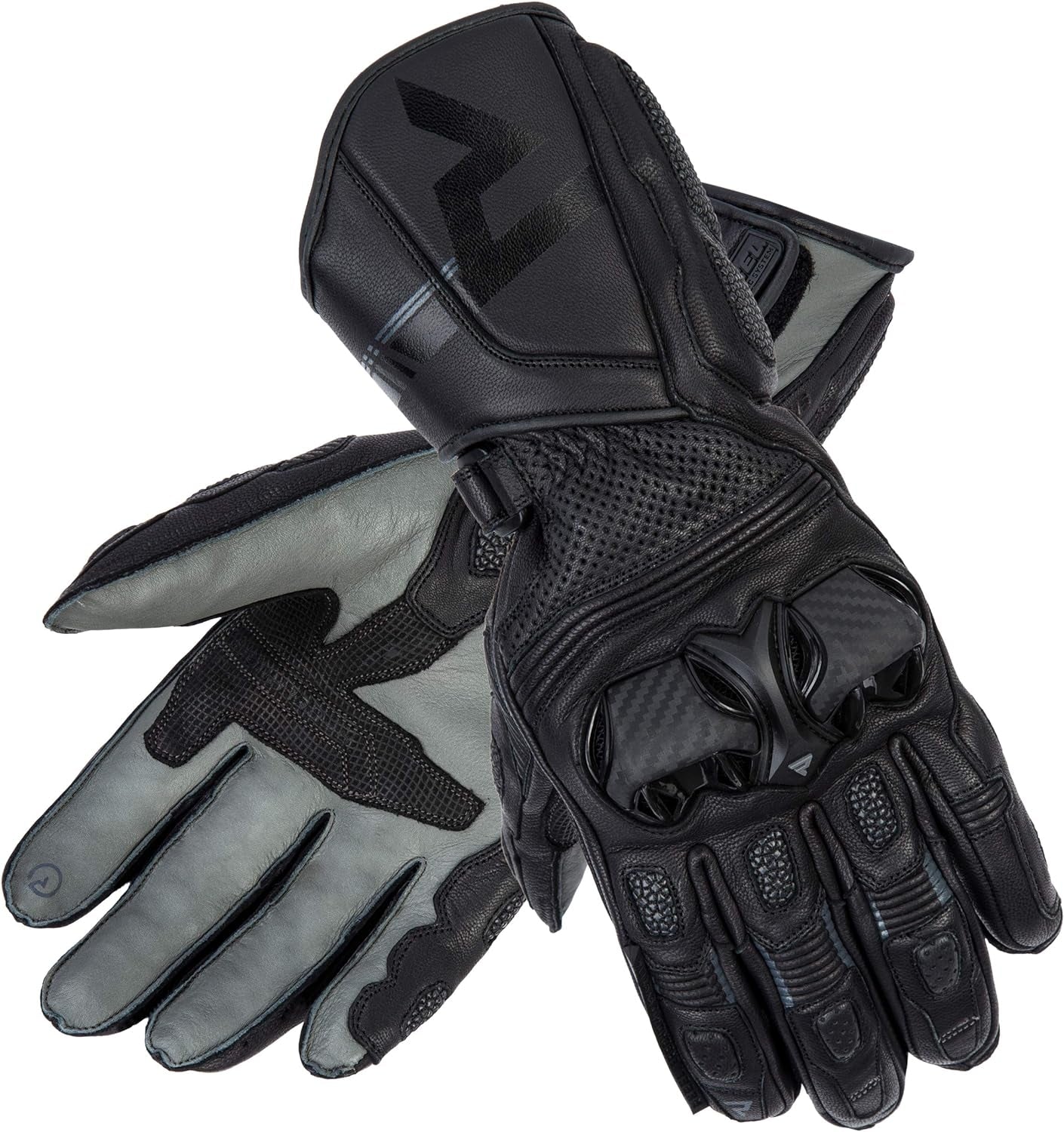 REBEL HORN - GUANTES PIEL ST LONG BLACK/GREY