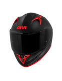 GIVI - CASCO FULL 50.9 ATOMIC SOLID NEGRO MT PLATA ROJO