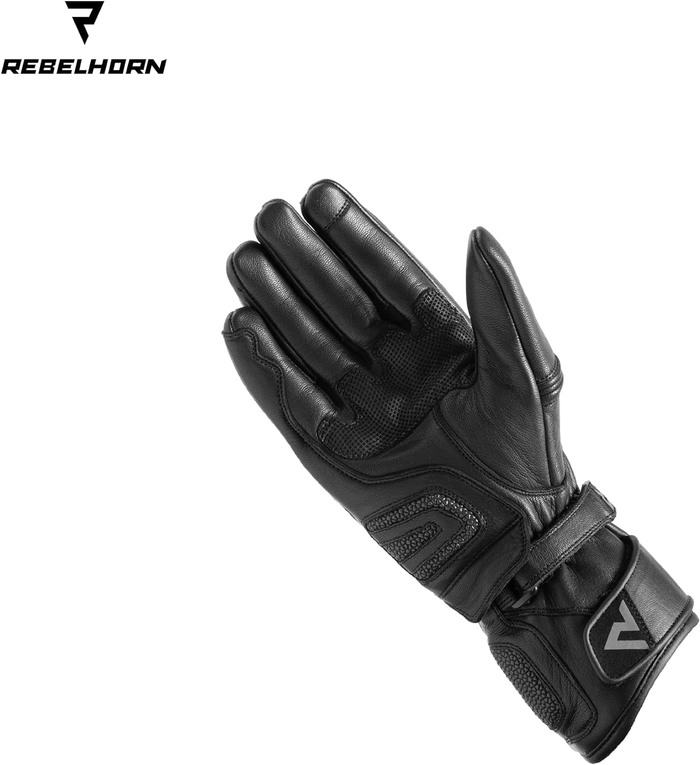 REBEL HORN - GUANTES PIEL PATROL LADY BLACK/GRE