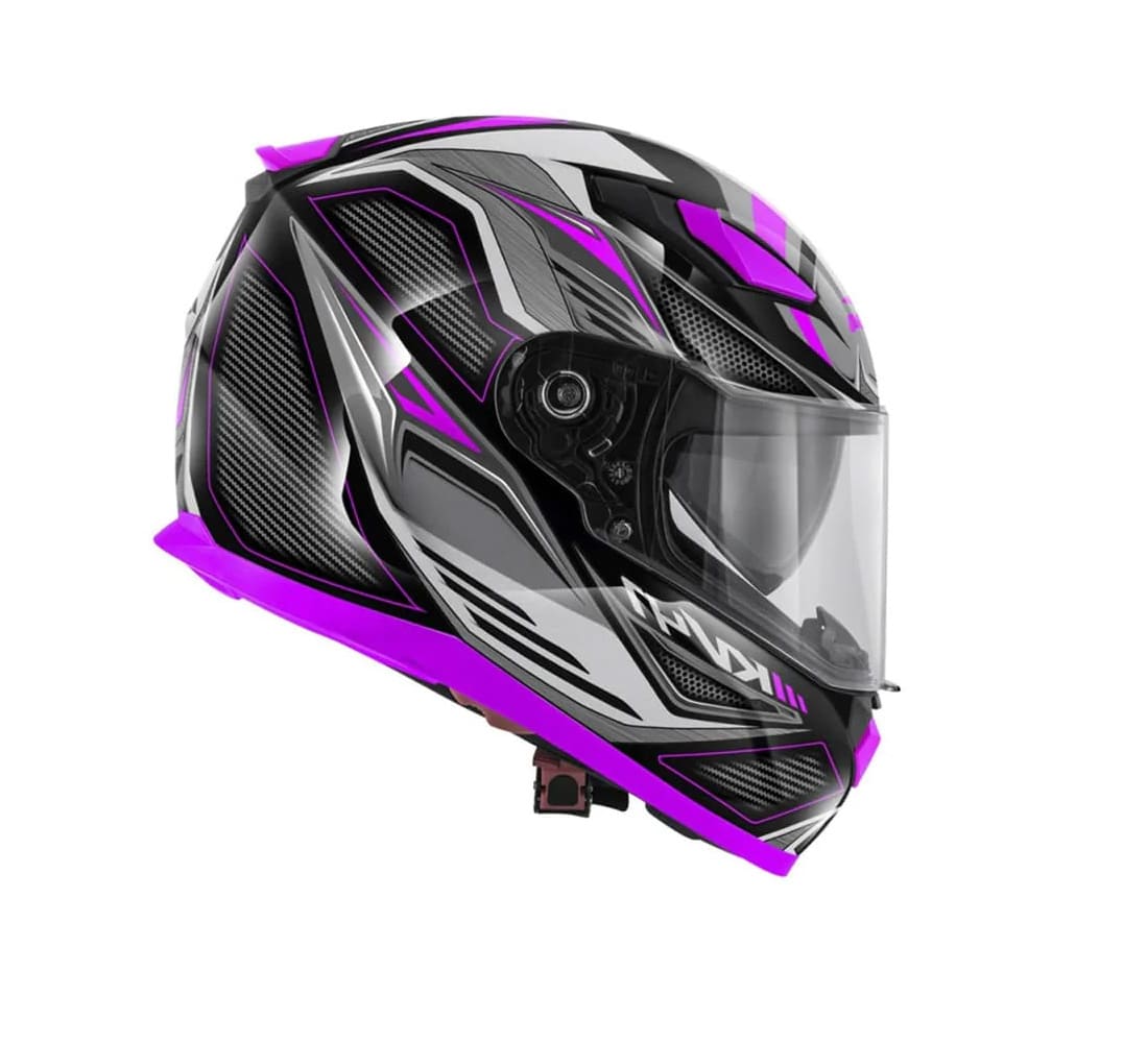 KAPPA KV41 Dallas Moto Luchadora Mujer Casco Negro Mate Rosa - CASCO