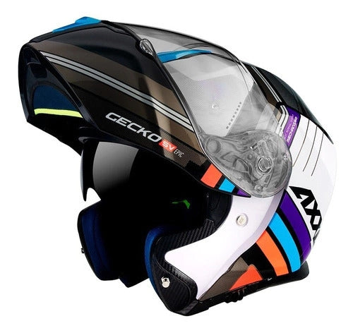 AXXIS-CASCO FU403SV GECKO SV EPIC B7 AZUL BRILLO
