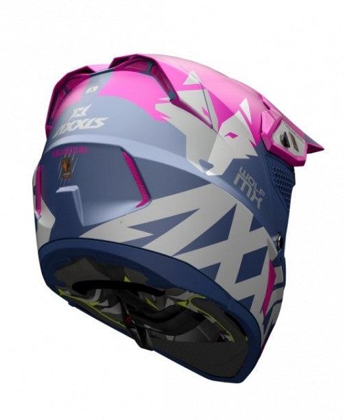 Cascos Rosas Casco De Moto AXXIS MX803 Wolf Jackal Rosa Mate