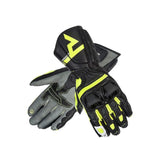 REBEL HORN - GUANTES PIEL ST LONG NEGRO/GRIS/VERDE FLOR